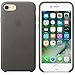 Apple Leather Case for iPhone 7 - Storm Gray