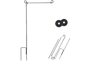 Sports Flags Pennants Company Garden Flag Stand Pole Holder and Rubber Stopper Set