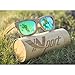 Ynport Mens/Womens Polarized Full Charcoal Bamboo Frame Classic Wooden Coated Sunglasses, Vintage Eyewear, Floating in Water