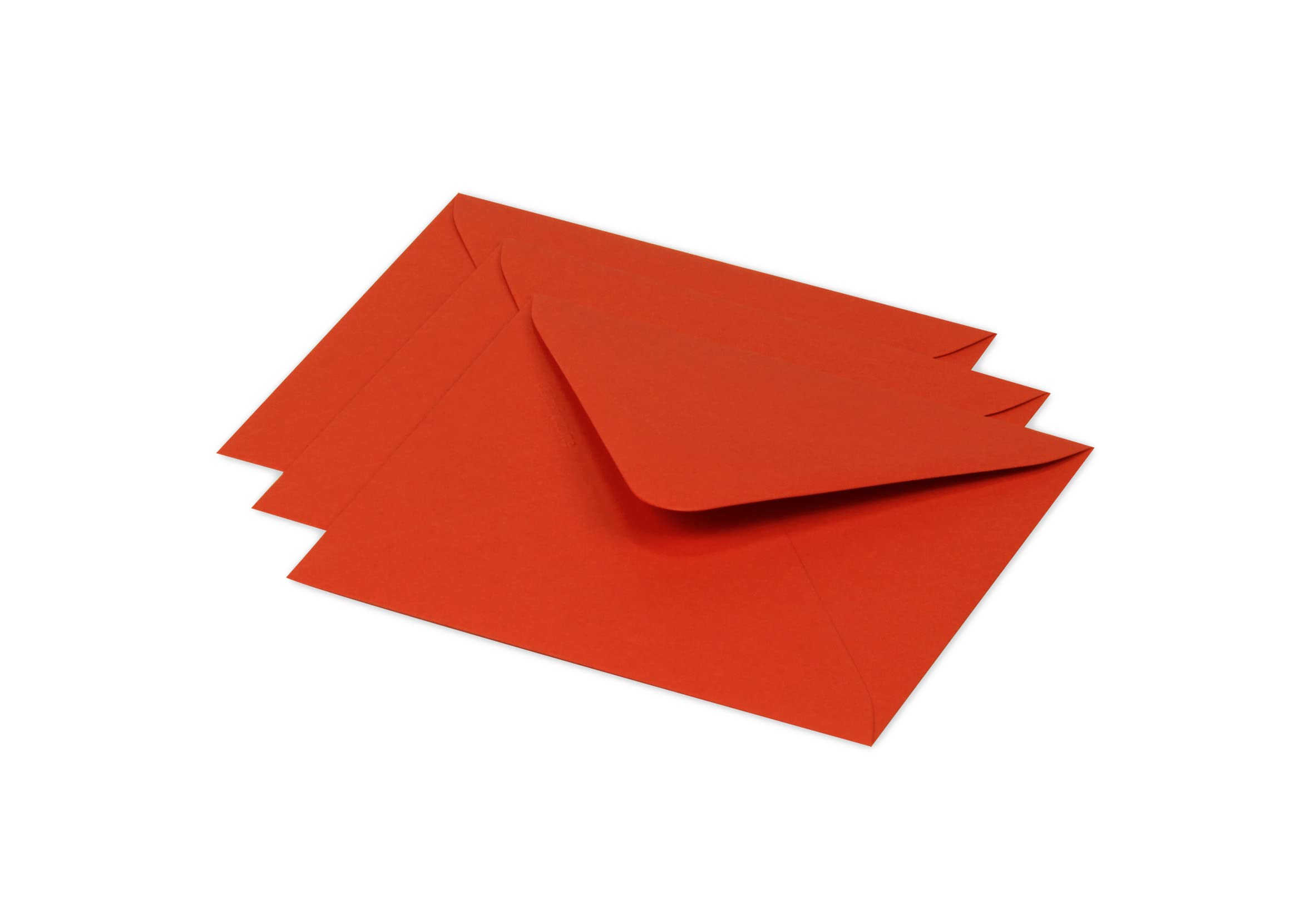 Clairefontaine 60171C Pack of 20 Gummed Envelopes Format 12.5x13.8cm 120g/m² Coral Red Invitation Events Correspondence Pollen Range Premium Smooth Paper