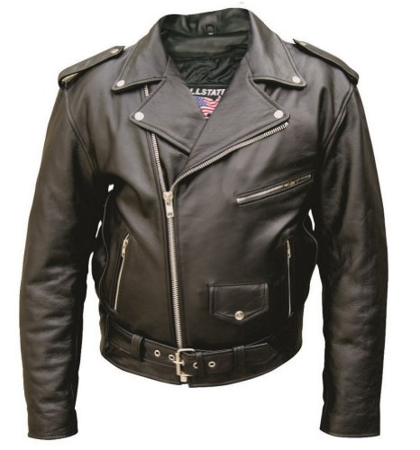 Men's AL2019 Basic M.C. jacket with Texas Flag 44 Black