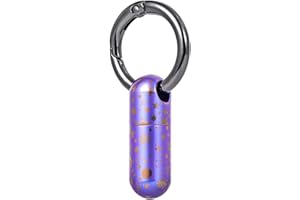 VANSU Titanium Keychain Pill Holder,Waterproof Mini Pill Case,Portable Small Pill Container for Travel,Purse,Pocket(Strary Sky)