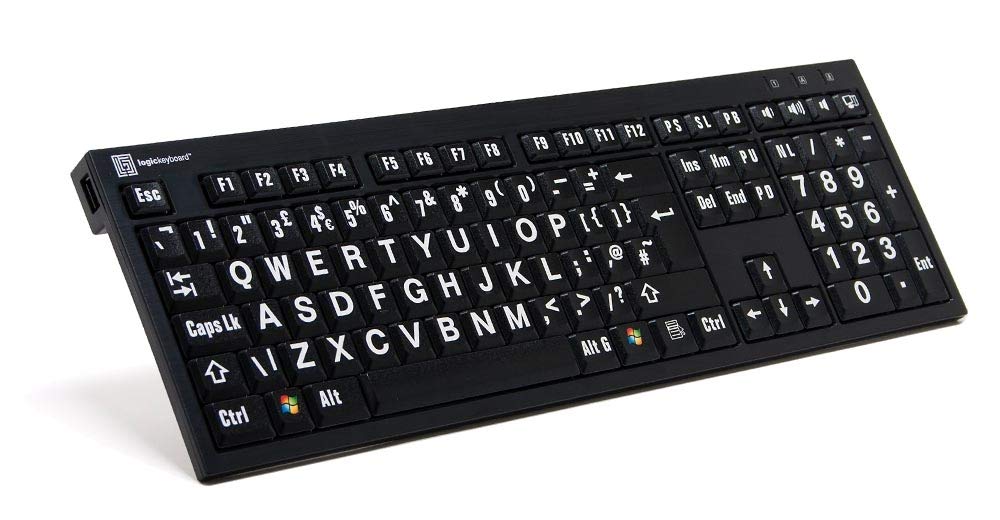 LogicKeyboard LKB-LPWB-BJPU-FR Keyboard XL Print Nero on (PC) Black/White