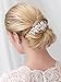 USABride Side Bridal Comb, Wedding Hairpiece with Flowers, Pearls, & Rhinestones 2050