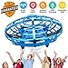 Hand Operated Drones for Kids, Mini Drone UFO Kids Drone with LED Lights, Levitation Drones Flying Ball Drone Toy 360°Rotating Helicopter with Infrared Sensor for Boys Girls Adult Indoor Outdoor Blue