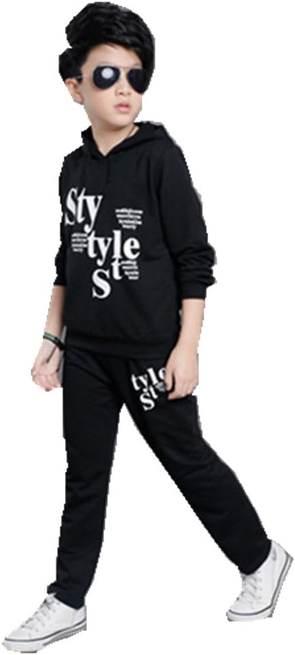 FTSUCQ Boys Pullover Sports Tracksuits Sweatershirt Shirt Coat + Pants