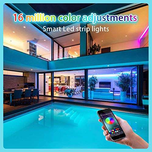 AIJIA Smart LED Strip Lights, 65.6ft Flexible 5050 RGB LED Light Strip