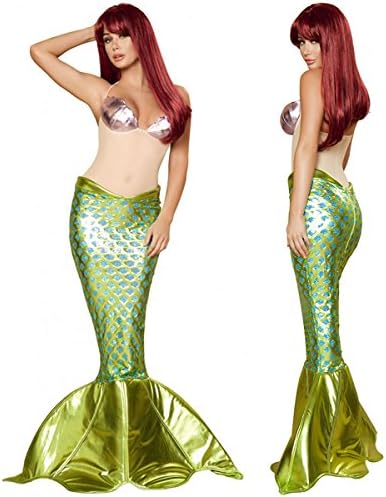Amazon ノーブランド品 マーメイド 人魚 デラックス コスチューム 衣装 貝殻 ハロウィン コスプレ アリエル S 約162 175cm 約54 68kg 並行輸入品 コスプレ 仮装 通販