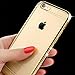 Nicexx NEW iPhone 7 Clear Case with Rhinestone Gold Plated Frame Soft TPU Case Transparent Bling Glitter Case for iPhone 7 (Gold)