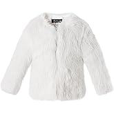 Tumaron Girls Faux Fur Fluffy Coat for 4-10 Years Winter Jacket Soft Lining Warm Outerwear