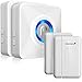 Fosmon WaveLink 51036HOMUS Wireless Door Open Chime (150M/500Feet, 58 Tunes, 5 Volume Levels, LED Indicators) 2 Magnetic Door Entry Alert Security Contact Sensors, 2 Wireless Doorbell Plugin Receivers