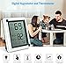 (New Version) Indoor Thermometer with Humidity Monitor, Wireless Digital Humidity Monitor with Backlight, Thermometer Humidity Monitor for Home, Office, Greenhouse (Battery Not Included, Silver)