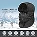 KOOLSOLY Winter Warm Unisex Winter Trooper Hunting Hat Trapper Hats with Ushanka Russian Ear Flap Chin Strap Windproof Mask, Black, One Size