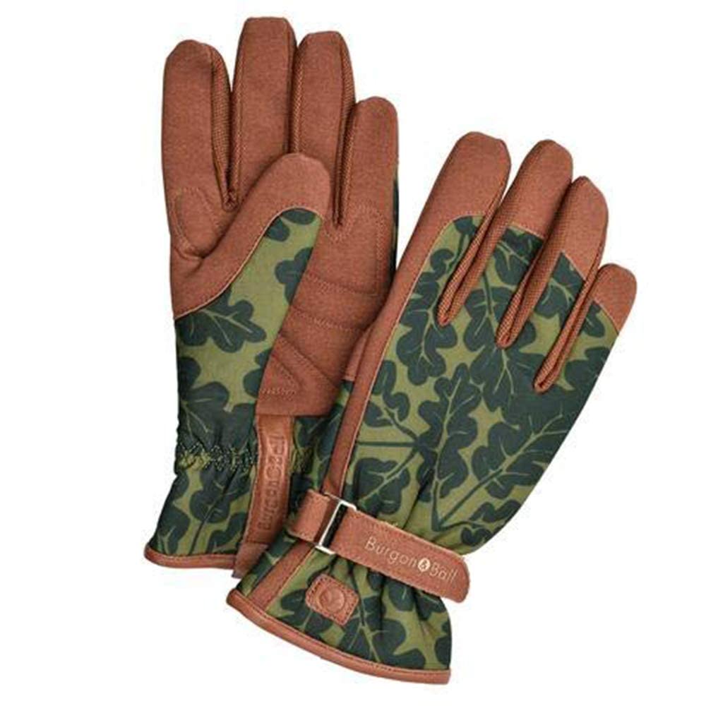 Burgon & Ball Love The Glove Ladies Gardening Gloves, Medium/Large, Oak Leaf Moss
