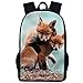 Dispalang Cute Fox Backpack for Children Cool School Bag Pattern for Girls Boys Day Pack