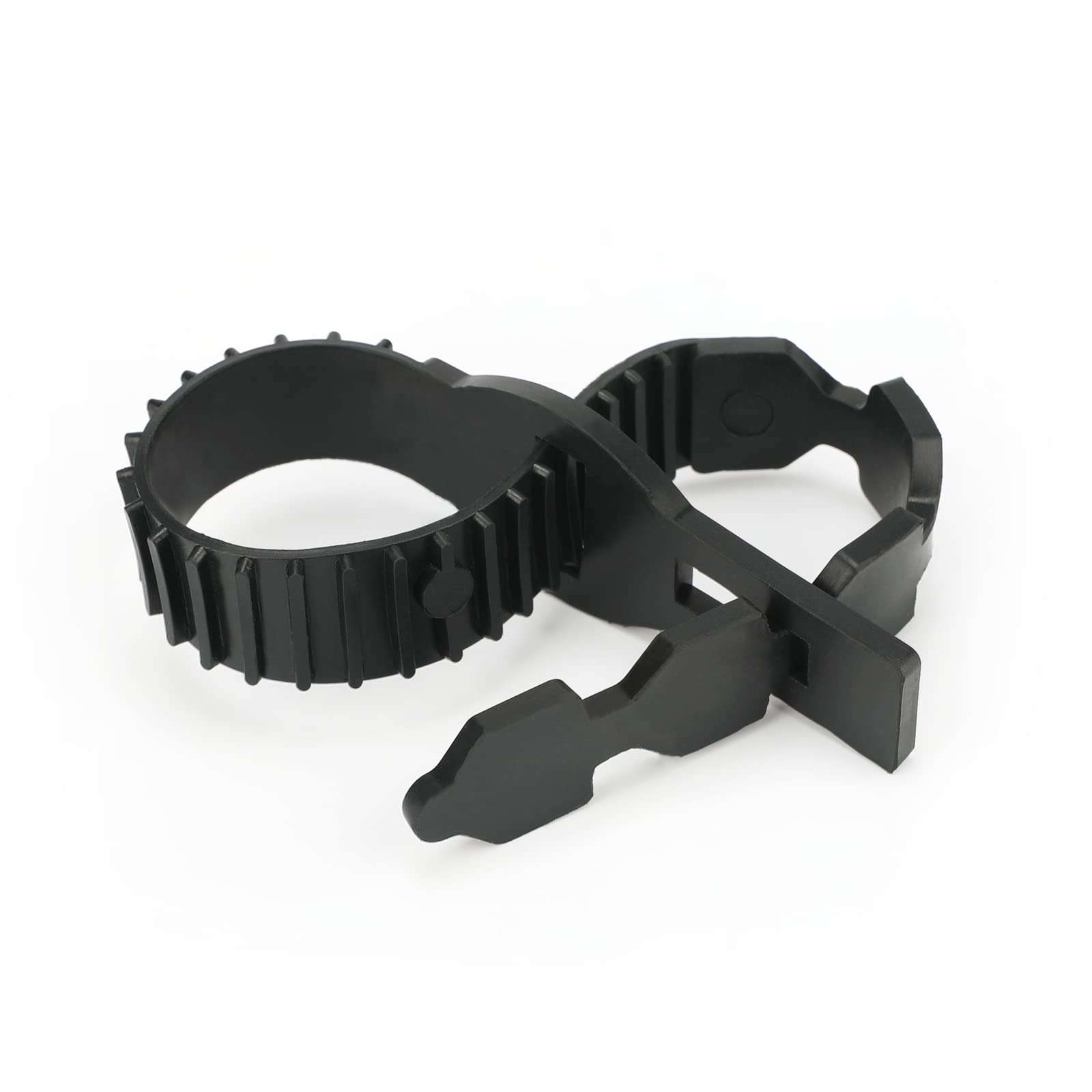 KINGLAKE 8Pcs 40cm Black Tree Straps - Heavy Duty Adjustable Interlock Garden Shrub Ties for Rose Tree Plant Support