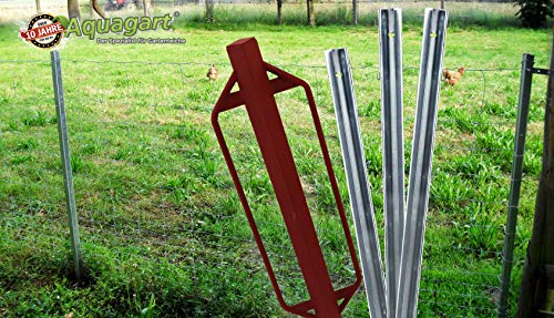 AQUAGART Z-Profil Zaunpfostenramme I Pfahlramme für Wildzaun Forstzaun Weidezaun I Einschlaghilfe Pfosten I Handramme für… – Bild 6