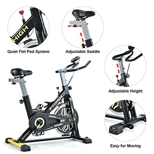 PYHIGH Stationary Exercise Bike for Home Indoor Cycling Bikes