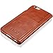 KAVAJ iPhone 6S/6 Plus Case Leather Dallas Cognac Brown - Genuine Leather Cover with Business Card Holder. Slim Fit Flip Case As Premium Accessory for The Original Apple iPhone Doubles As A Wallet.