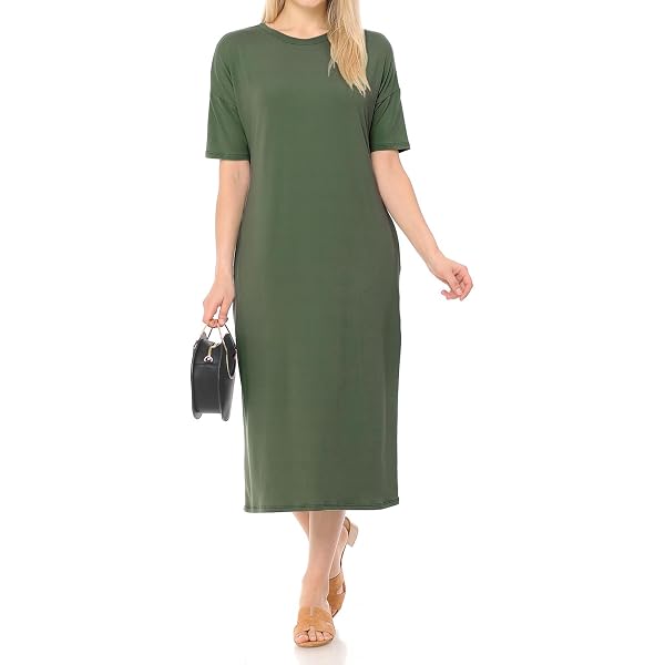 knee length dresses for ladies Women's Luxe Knit Pocket Dress main image 1