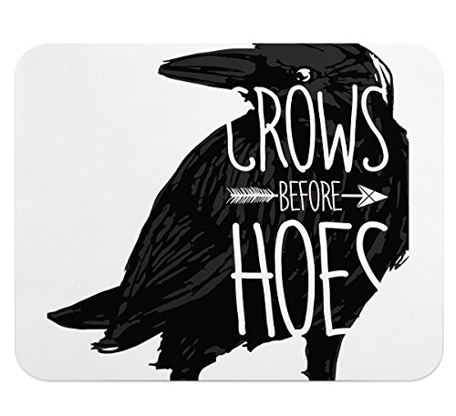 Mouse pad crows before hoes game of thrones jon snow the wall - Rectangle Flexible Non-slip thick neoprene Mouse Mat 1 Piece - By Loud Universe