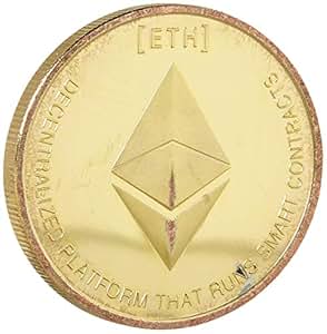 Amazon.com: Golden Plated Ethereum Coin-ETH Physical Metal ...
