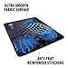 ENHANCE Large Gaming Mouse Pad (12.6 x 10.6) - Thick Mousepad with Stitched Edges, Non-Slip Rubber Base, High Precision Cloth Fabric Tracking Professional Esports Mouse Mat - 3D Blue Hex Design