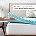 Linenspa 3 Inch Convoluted Gel Swirl Memory Foam Mattress Topper - Promotes Airflow - Relieves Pressure Points - King