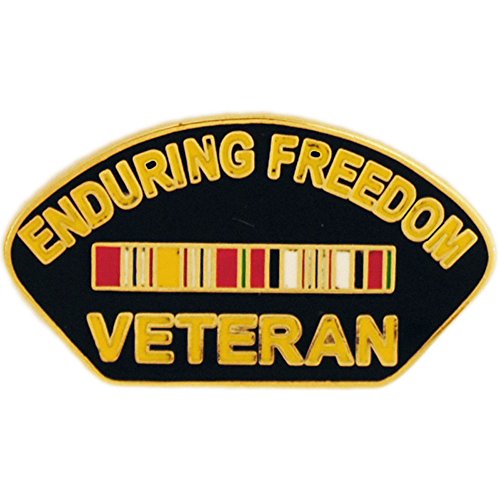 Enduring Freedom Veteran Pin With Ribbon Military Collectibles for Men Women