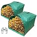 Gardzen 2-Pack Large Yard Dustpan-Type Garden Bag for Collecting Leaves - Reuseable Heavy Duty Gardening Bags, Lawn Pool Garden Leaf Waste Bag - 53 Gallon Per Bag, Come with Gloves
