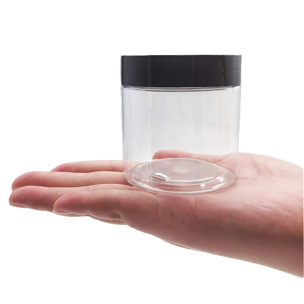 20 Pcs Plastic Slime Bottles, 4oz Empty Plastic Jars with Lids, Clear Slime Storage Containers for Lotion, Cosmetics, Food, Crafts, Candy, Gifts : Beauty