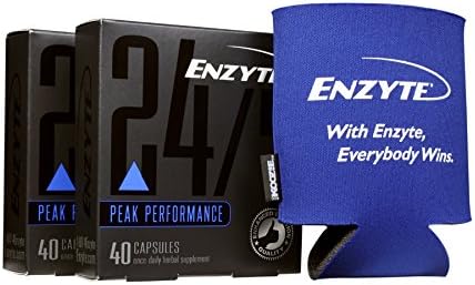 Enzyte Male Enhancement Supplement Pills | Asian Ginseng Root, Horny Goat Weed, Ginkgo Biloba, Grape Seed Extract - Enhance Performance Quality, Stamina, Arousal + Free Can Koozie! - 80 Capsules