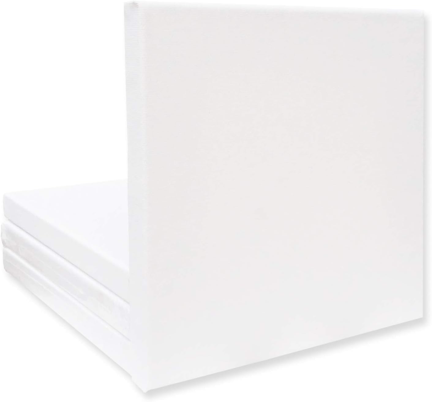 Eono Set 6 Pannelli Per Pittura 10x10 Cm | Tela 100% Cotone 380 G/m² | Gesso Triplo | Per Acrilico E Olio | Artisti E Hobbisti