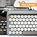 Bluetooth Mechanical Keyboard, Vintage Keyboard Retro Keyboard LOFREE Four Seasons Wielress Keyboard for Mac, Android, Windows with Gateron Blue Switch and Rechargeable Battery (Grey)thumb 3