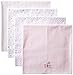 Spasilk Receiving Baby Blanket, 100% Cotton Flannel Blanket, Pack of 4, Pink Butterfly