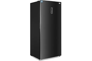 BLACK+DECKER 21.2 Cu. Ft. Convertible Freezer Refrigerator, Upright Freezer with Glass Shelves, Reversible Door, ENERGY STAR rated, Frost Free, BUC2120MB, Black