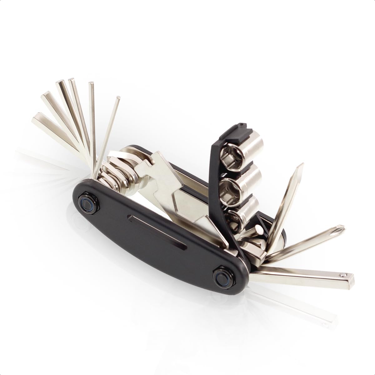 16-in-1 Multipurpose Cycling Repair Kit for Road Bicycles Mountain Bikes and MTB Cycling Daily Folding Tool