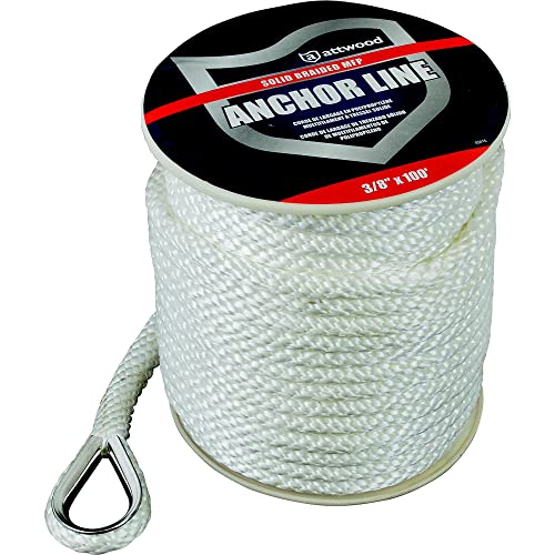 Attwood 117241 Solid Braid Multifilament Polypropylene Anchor Line