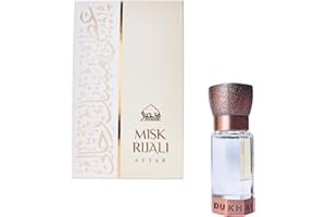 Misk Rijali Attar by Dukhni | Soft Silky White Musk | مسك رجالي عطر | Authentic Arabic Fragrance Oil | 100% Pure, Alcohol-Fre