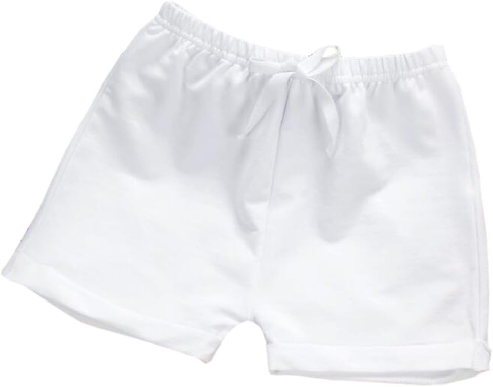 Hwafan Toddler Baby Boys Girls Solid Color Summer Sport Jogger Active Shorts Pants White 6-12 Months