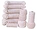 flipped Cotton Rope Cord Craft Macrame String DIY Handmade Tying Thread Macrame Cord Rope 1mm/900m,1.5mm/600m,2mm/350m,2.5mm/200m,3mm/180m,4mm/95m,5mm/60m,6mm/50m (1mm/900m)