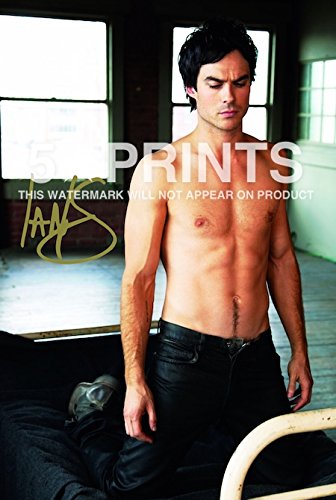5 Star Prints Ian Somerhalder Poster Photo 12x8 Signed PP Sexy The Vampire Diaries Autograph Print Style F