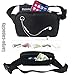 Black Fanny Pack Men Women Waist Bag Pack Quick Release Buckle Water Resistant
