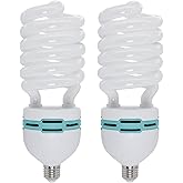 LimoStudio [2 Pack] 85W 5500K CFL, Compact Fluorescent Light Bulb for Photography Studio, Day Light Balanced Pure White, LMS1