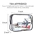Clear Toiletry Bags 2pcs/pack TSA Approved Airline Carry on Travel Cosmetic Pouch Quart Size 3-1-1