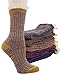 Womens Ladys 5 Pack Crochet Lace Trim Cotton Knit Socks, Multi Color 1, One Size