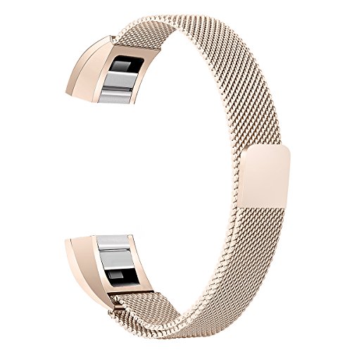 For Fitbit Alta HR and Alta Bands, bayite Replacement Milanese Loop Stainless Metal Mesh Bands Small