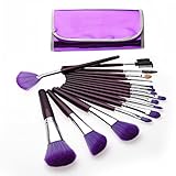 Unimeix Make up Brush Kit with Purple Bag (16 Pieces)