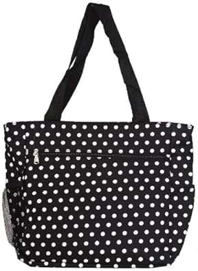 Amazon.com | Womens Large Polka Dot Beach Tote Weekender School Gym