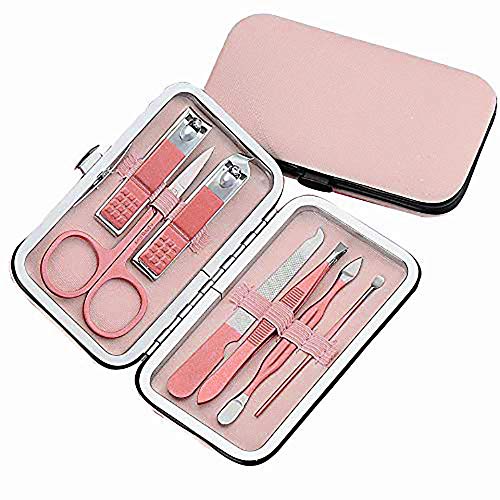 Nail Clippers Set Manicure Pedicure Kit - Manicure Set Women Professional Stainless Steel Pedicure Nail Clipper Tools With Grooming Travel Leather (7 in 1) - Thumbnail 5
